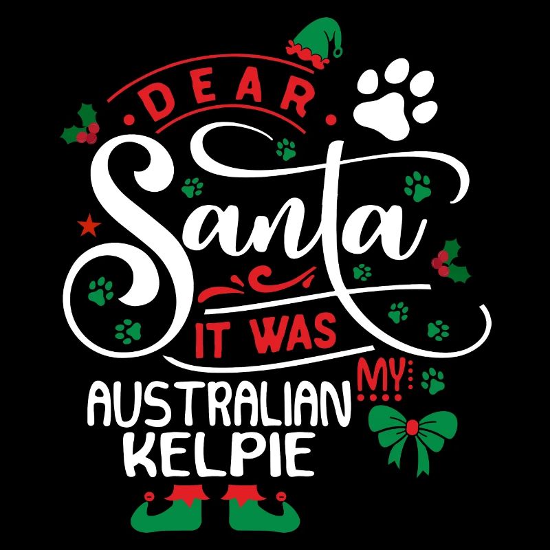 Weihnachten Santa Hunderasse Australian Kelpie