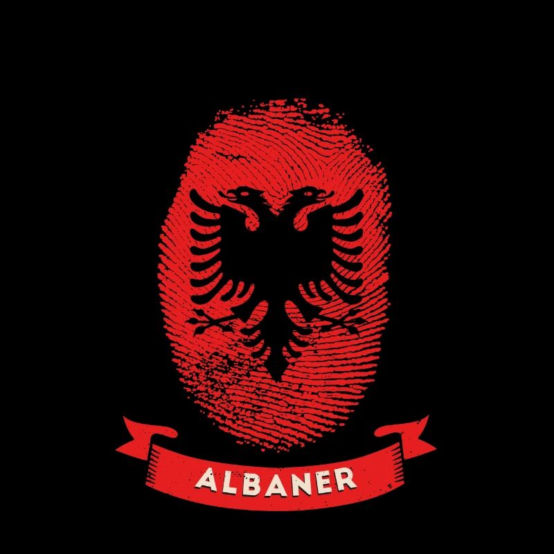 Drapeau ADN albanais dactyloscopique