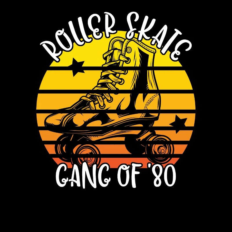 Rollschuhfahrer Rollerskates Rollschuh Gang 1980