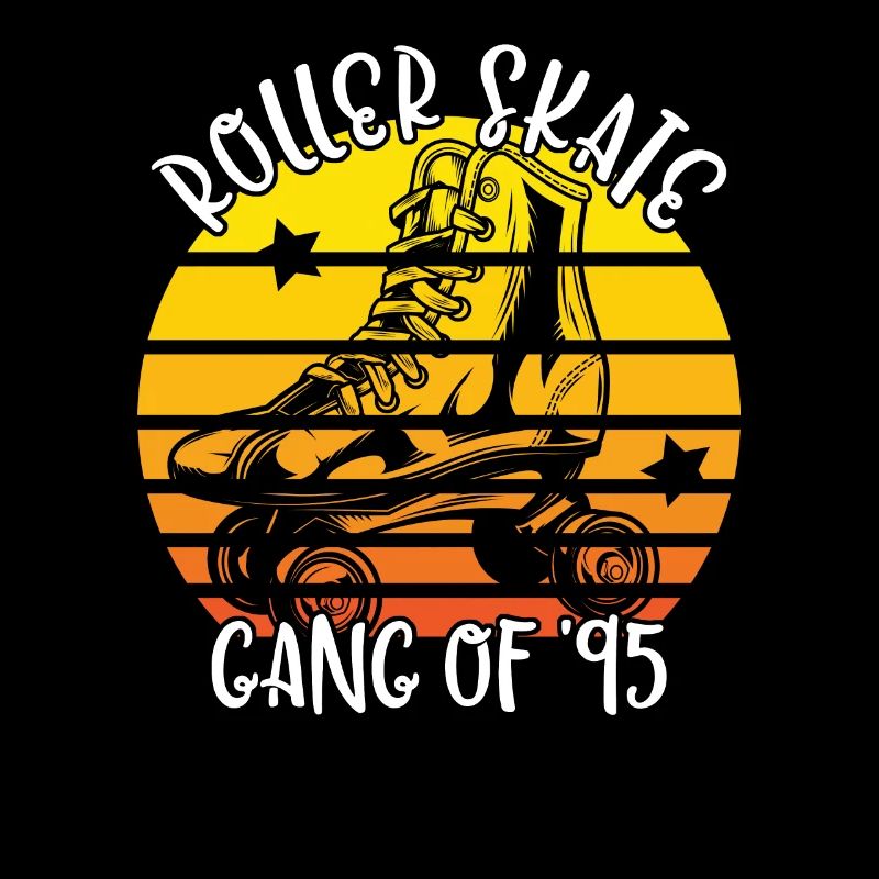 Rollschuhfahrer Rollerskates Rollschuh Gang 1995