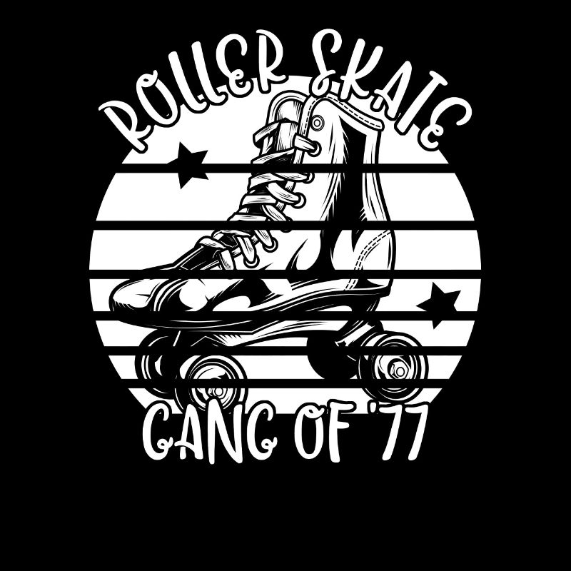 Rollschuhfahrer Rollerskates Rollschuh Gang 1977