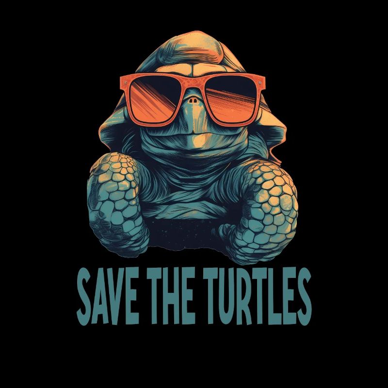 Turtle with Sunglasses - Celebrate Earth Day Save