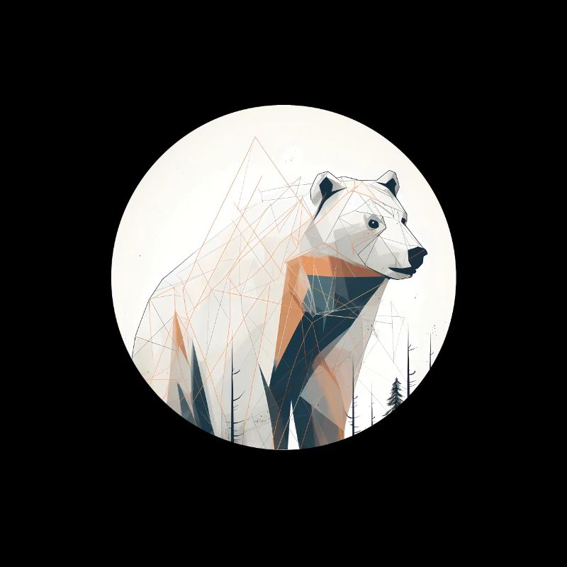 Illustration eines Bären Wald minimalistischen