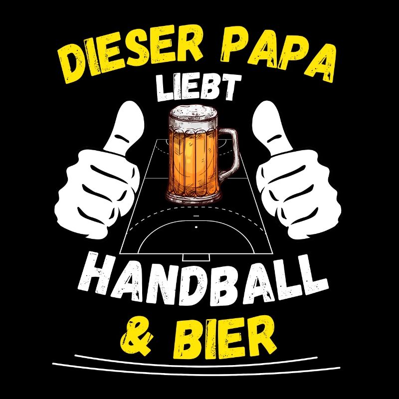 Stolzer Handball Papa Bier lustiges Geschenk Vater