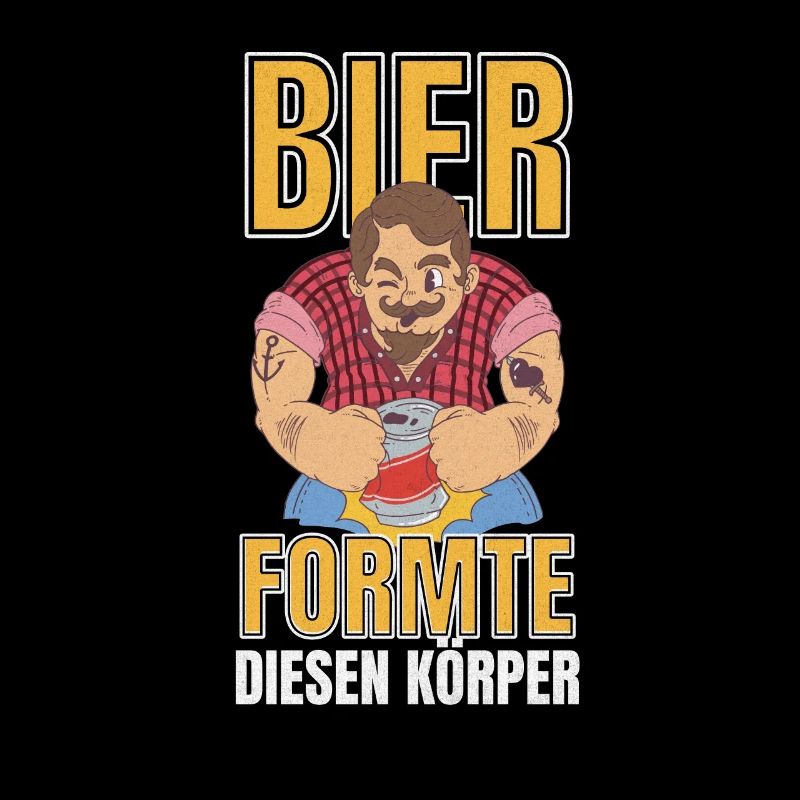 Bier formte diesen Körper Grillen Biertrinker