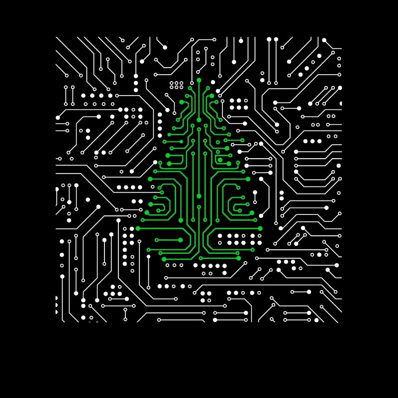 CPU Motherboard Circuit IT Christmas Tree