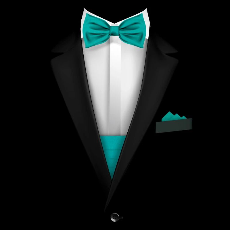 Conception de smoking avec noeud papillon Turquoise pour les mariages