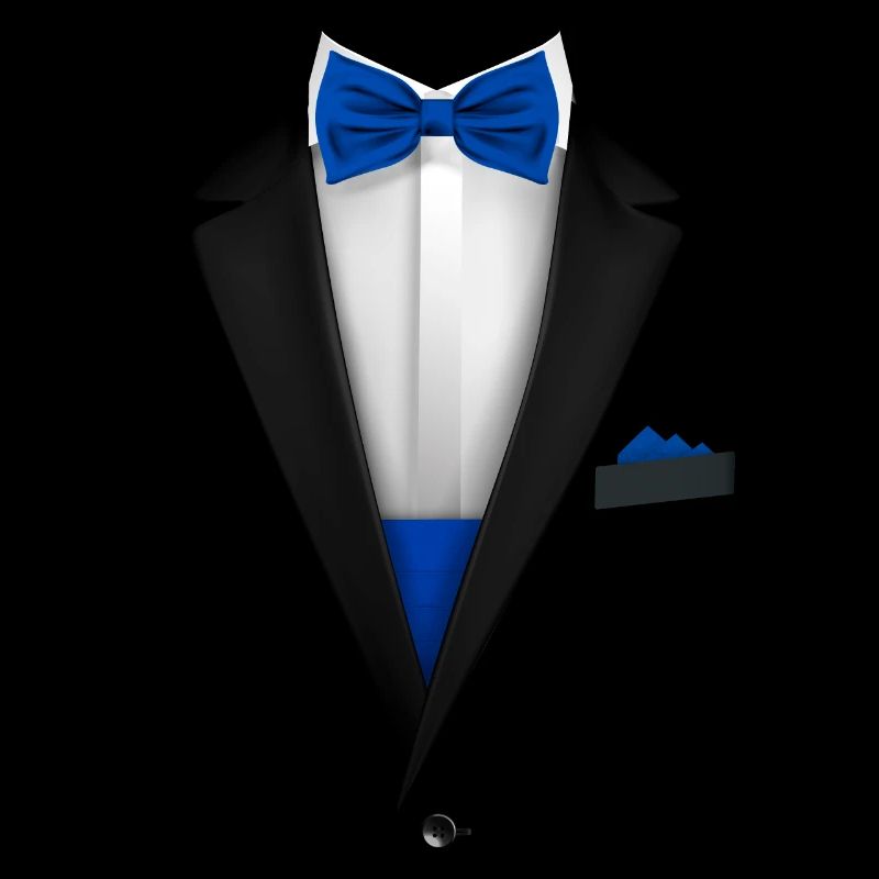 Tuxedo design with blue royal Bowtie For Weddings