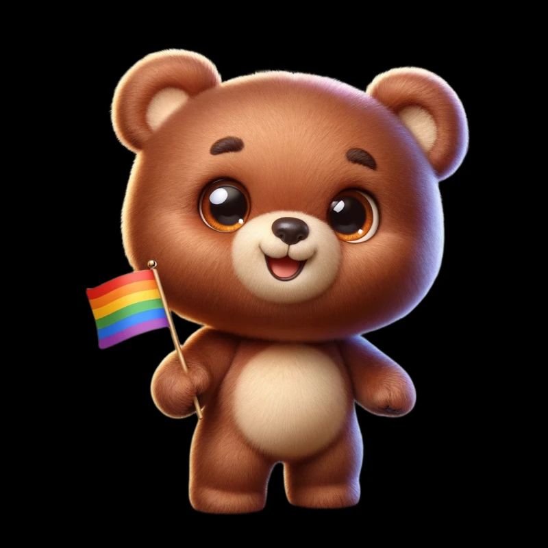 Teddy Tom mit Regenbogenflagge