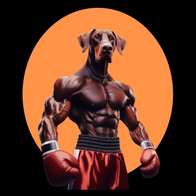 Dobermann als Boxer