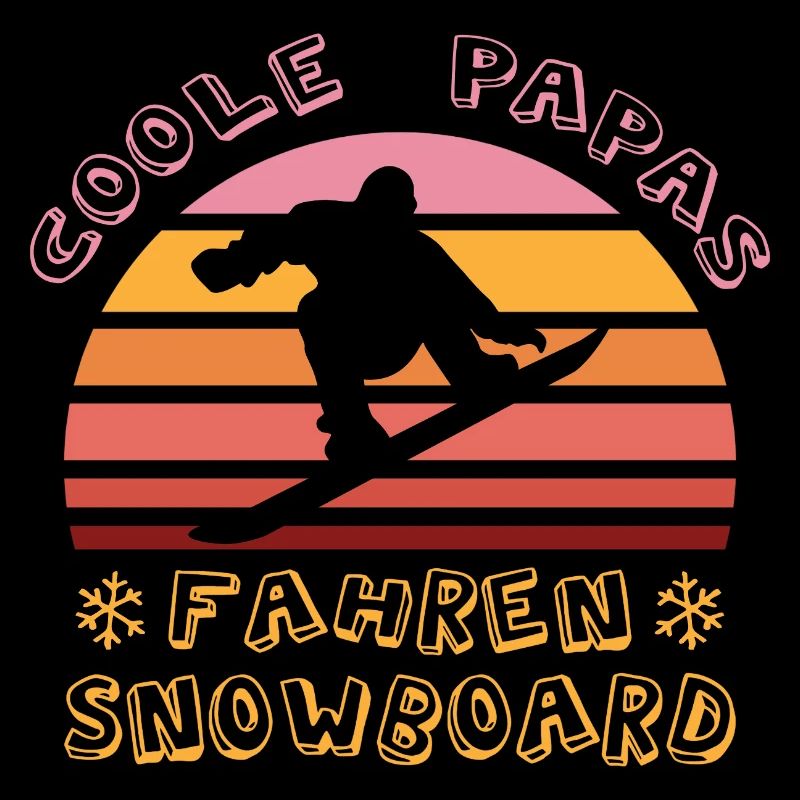 Snowboard Spruch Papa Sprüche
