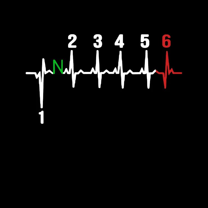 Motorcycle 6 gears speed adrenaline EKG