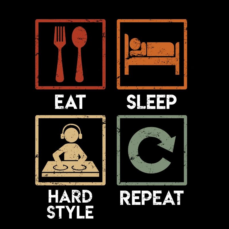 Techno Raver Geschenk Echt Sleep Hardstyle