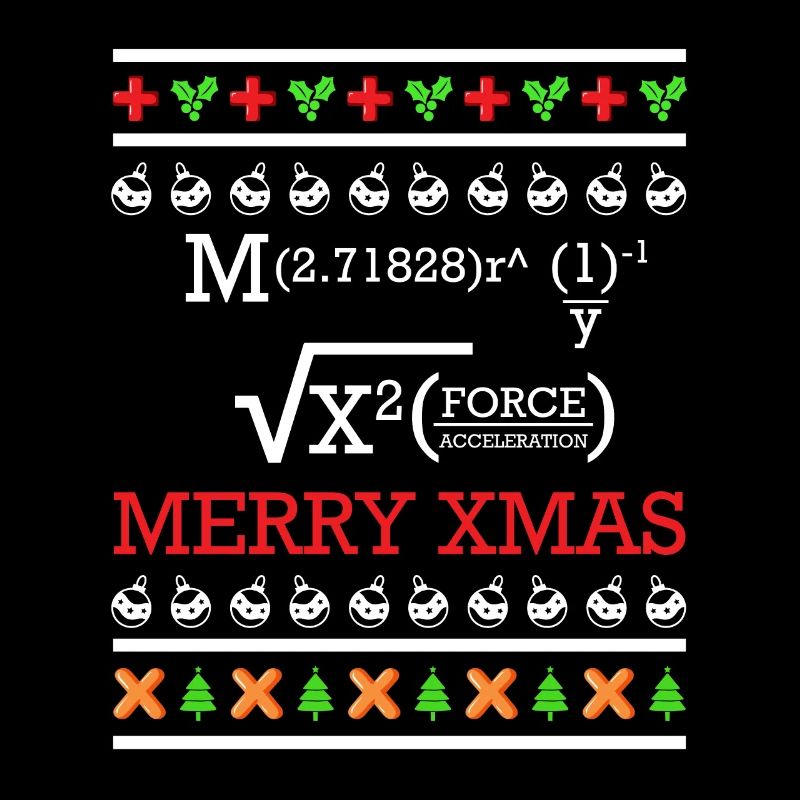 Christmas Merry Xmas Math Mathematics
