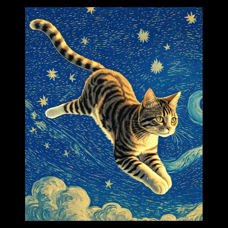 Surreale impressionistische Katze Impressionismus Katzen Ar