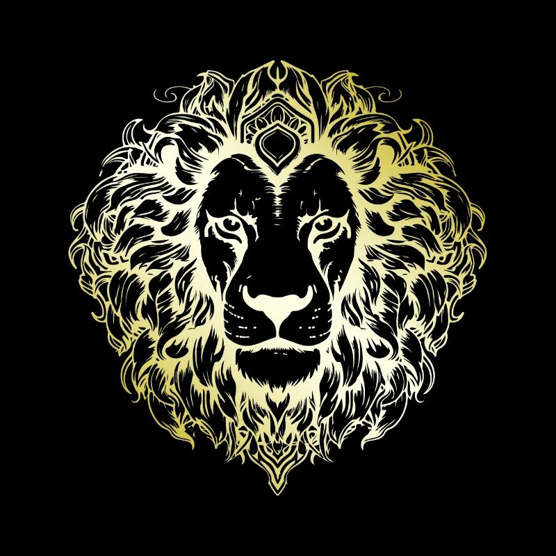 Löwe Mandala gold