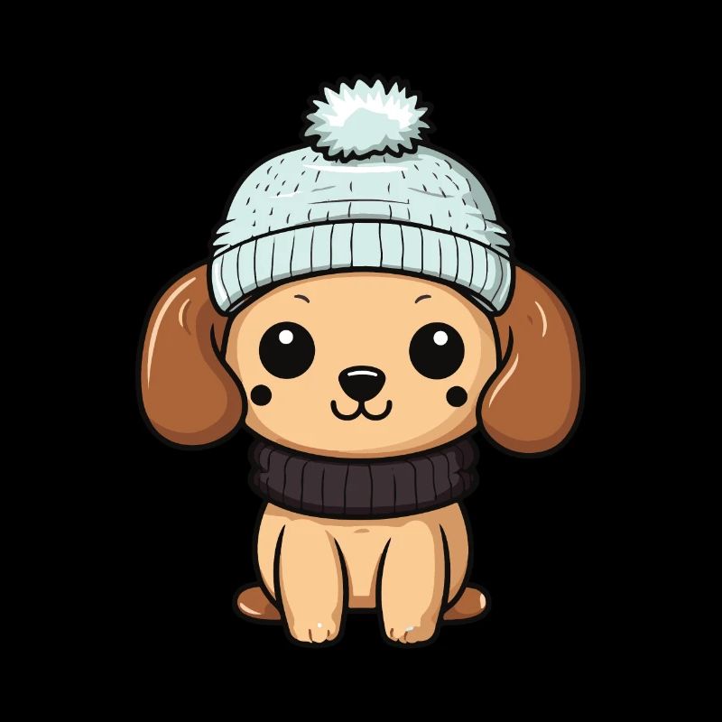 Hund Winter Comic