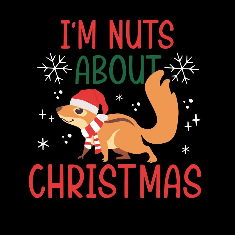 Écureuil de Noël Je suis fou de Noël