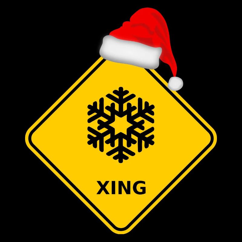 "snowflakes" with Santa hat