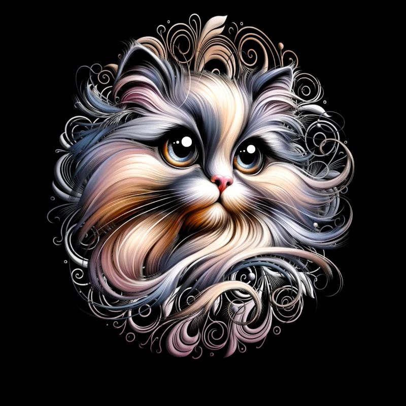Chat super mignon dans le style bande dessinée