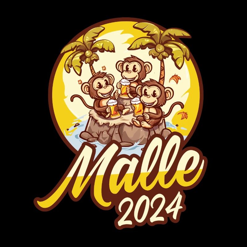 Malle 2024 Affe Mallorca Team Bier
