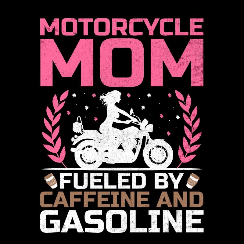 Motorrad-Mutter Angetrieben von Koffein Und Benzin Bik