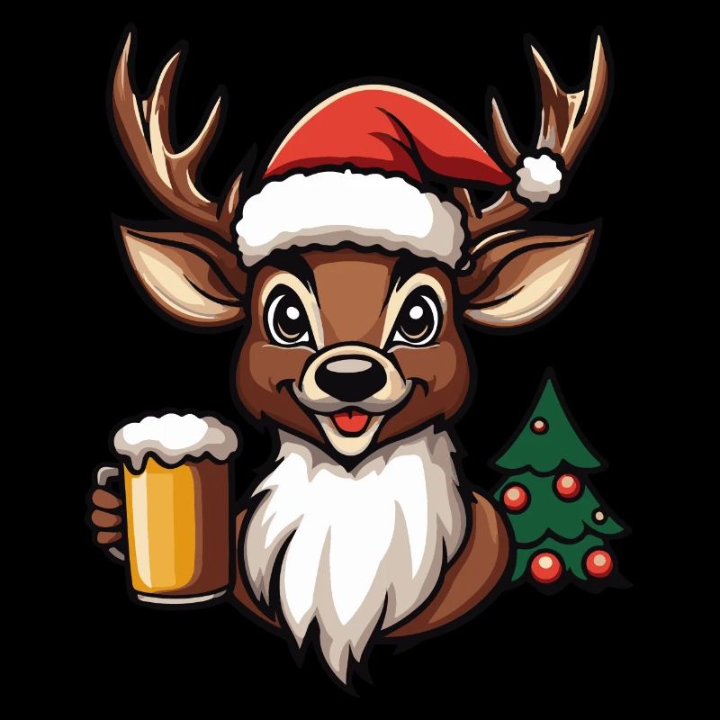 Cerf Noël Bière Drôle