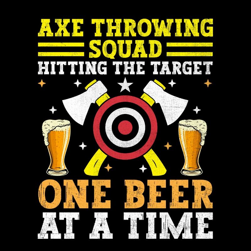 Axe Throwing Squad Hitting The Target One Beer At