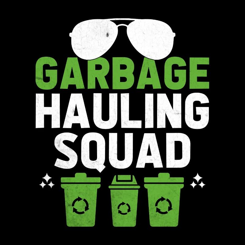 Garbage Hauling Squad Trash Collector Collecting