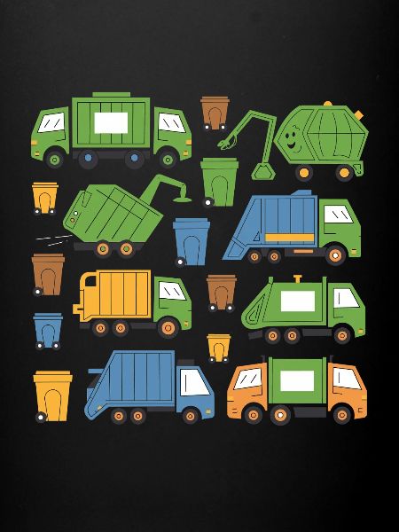 Garbage Collector Trucks Trash Collecting Waste