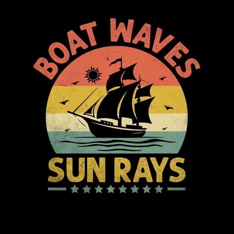 Boat Waves Sun Rays Paddle Boat