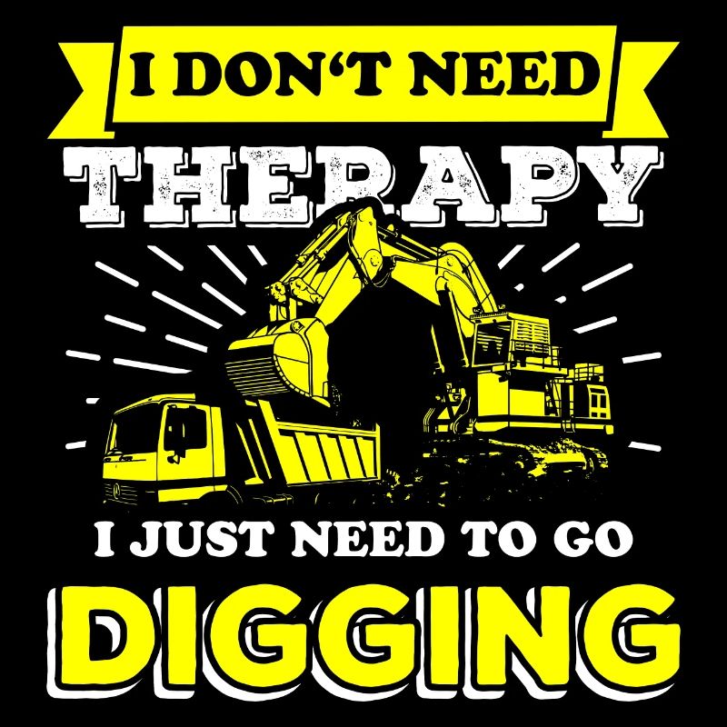 Construction workers excavators