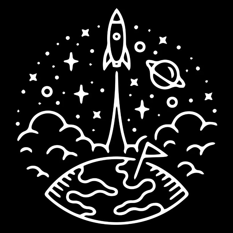 Rocket launch gift idea white