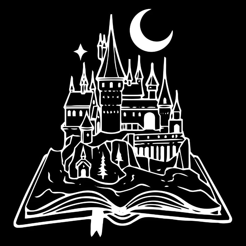 Schloss in Buch Geschenk Idee weiss