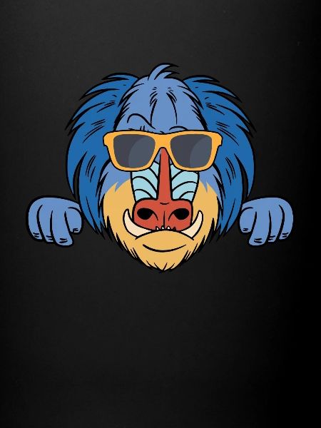 Baboon with sunglasses