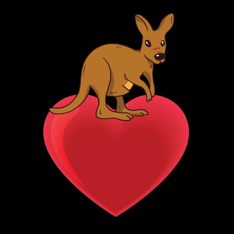 Känguru Herz Design