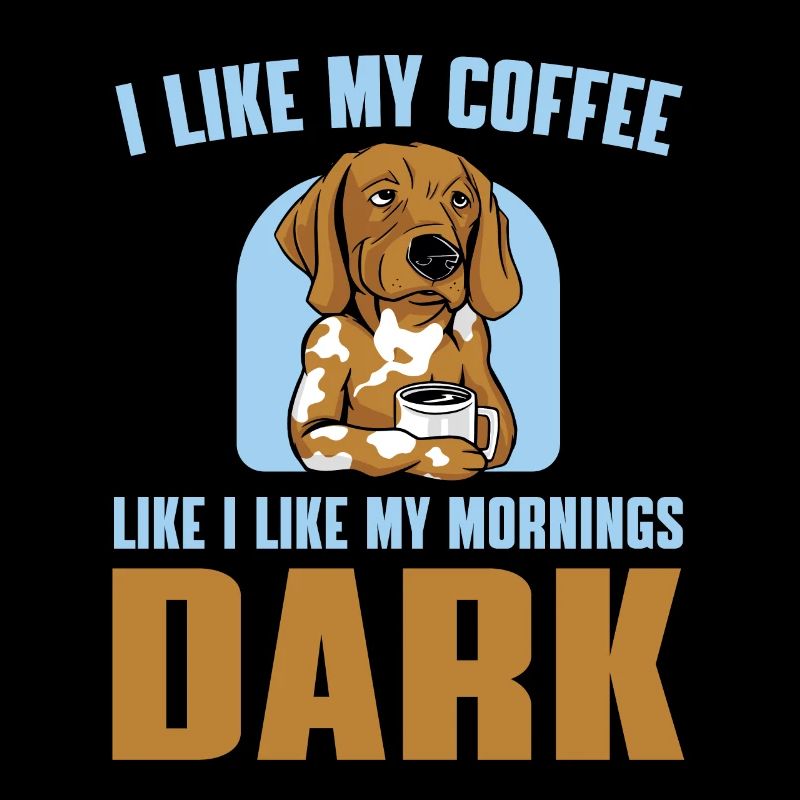 Funny Coffee Drinking Dog Lover