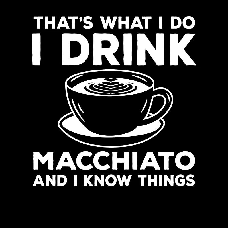 Funny Macchiato Design Love Caffè Latte