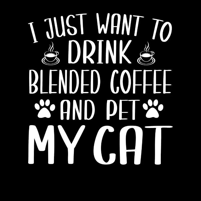 Fun mixed coffee and cat lovers