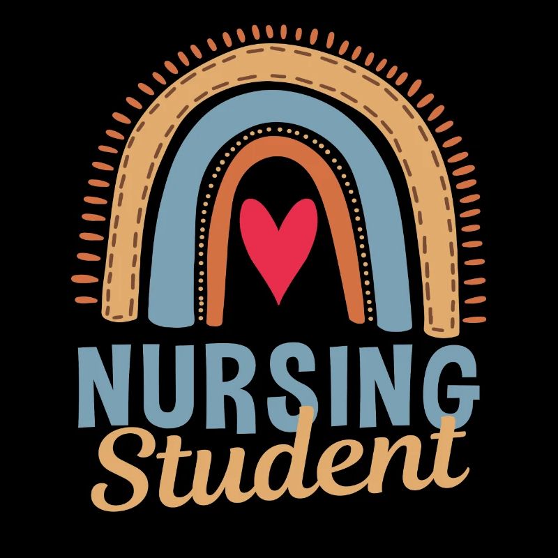 Cute nursing student Boho Rainbow