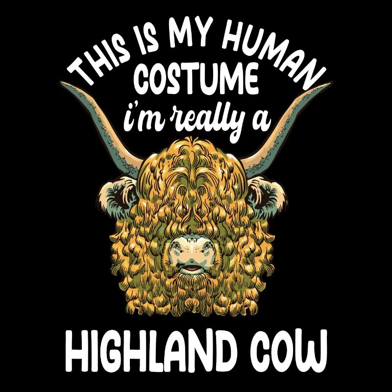 Lustiger Highland Kuh Spruch