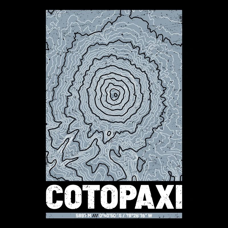 Cotopaxi | Map Topography Grunge