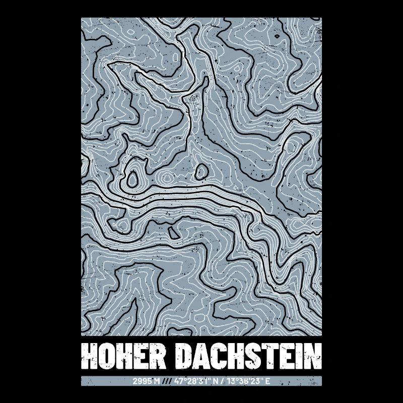 Hoher Dachstein | Map topography Grunge