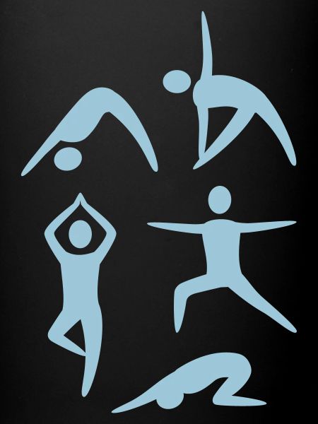 Yoga pose silhouette
