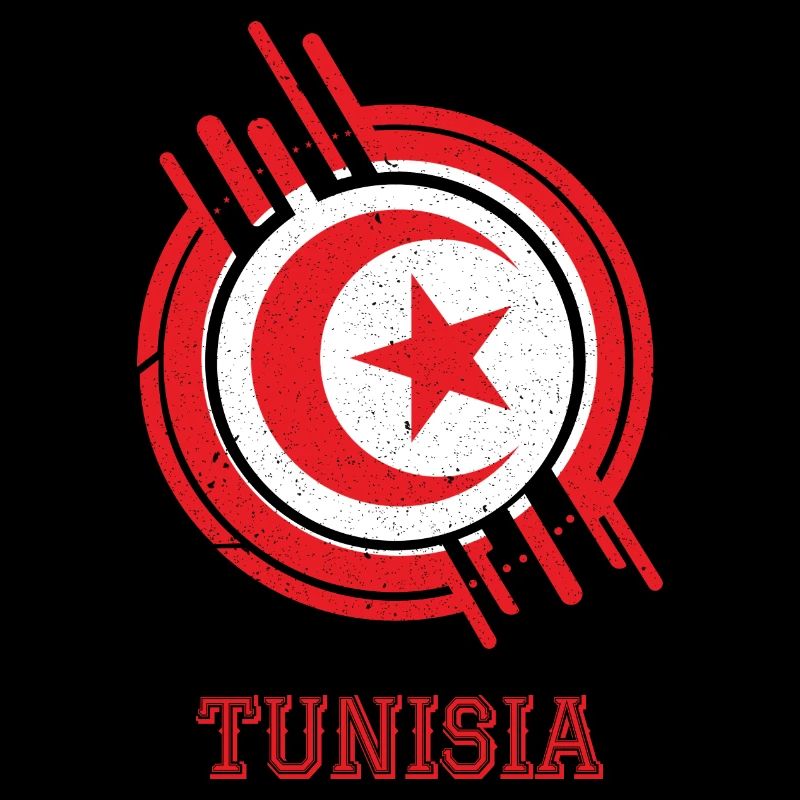 Tunisie Panneau circulaire couleurs du pays