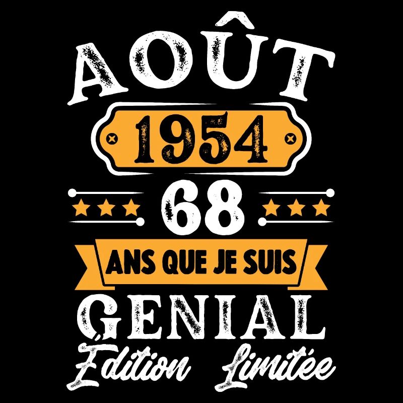 Cadeau D'anniversaire 68 Ans Août 1954 Rétro