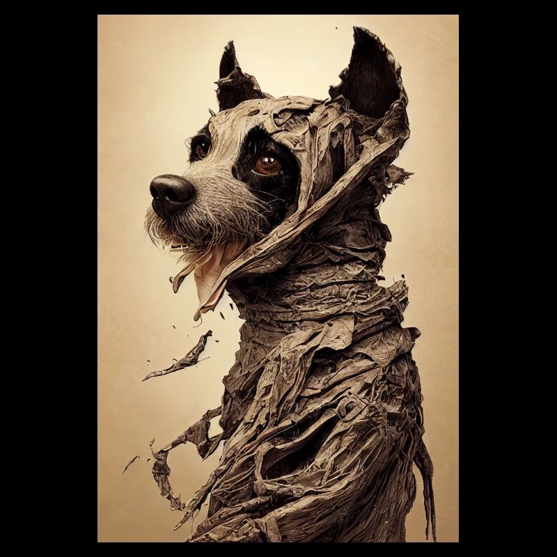 Hund Mummy Desert Sand