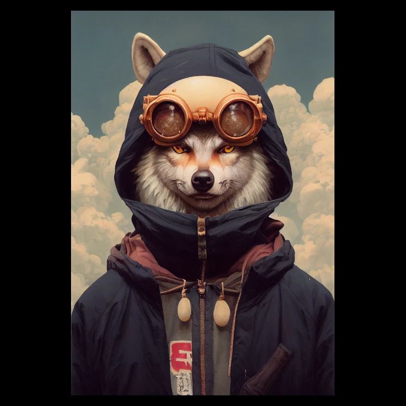 Wolf Maske Flieger