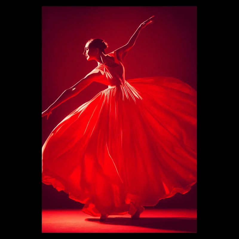 Danseuse en robe rouge