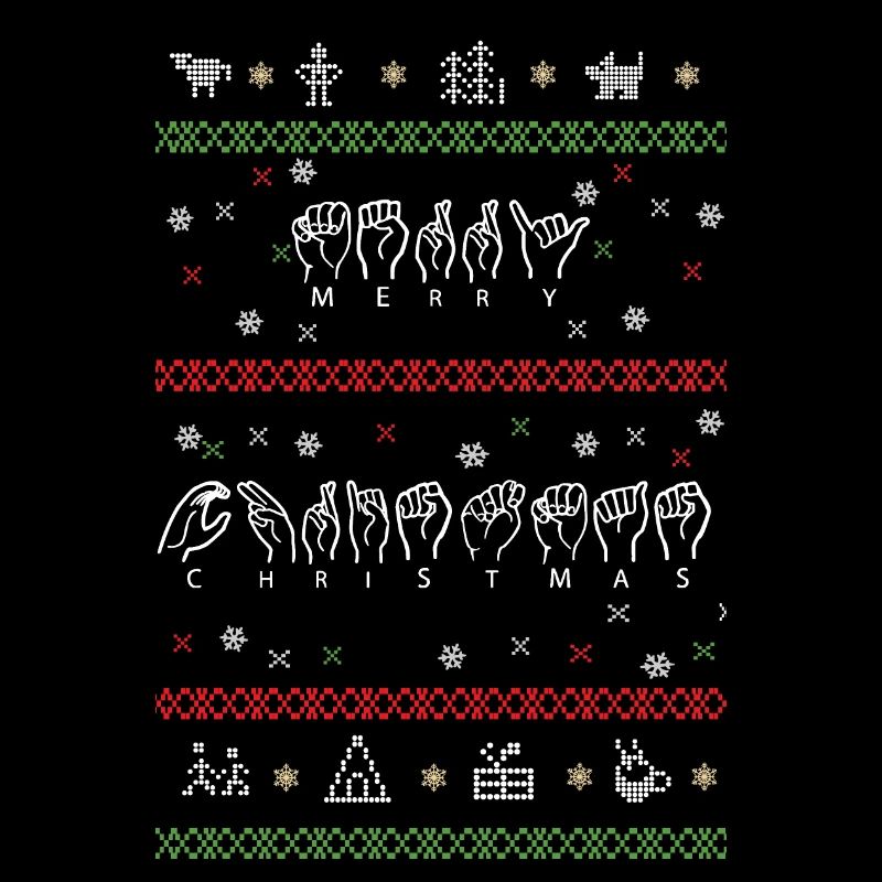 Merry Christmas Sweatshirt in Gebärdensprache